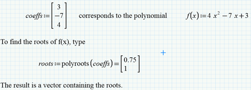 polyroots function