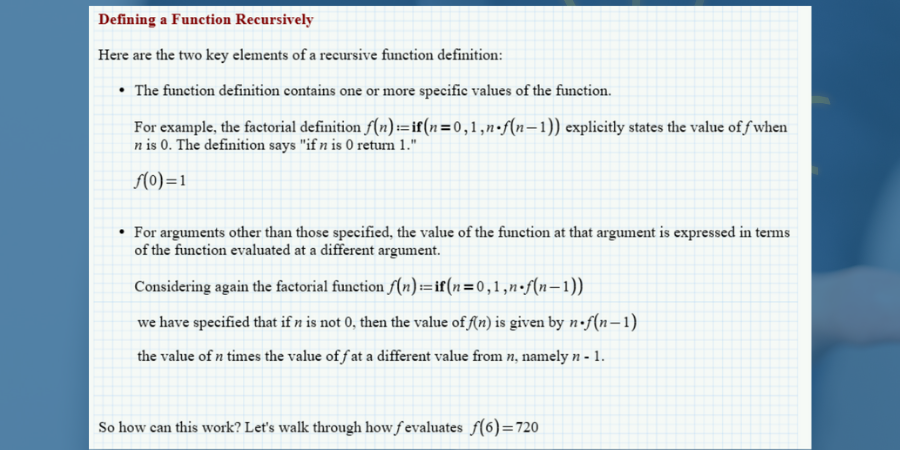 Defining a function recursively