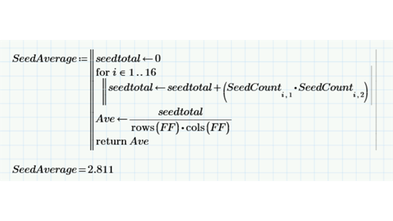 Seed average program