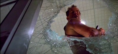 Die Hard screen shot showing Bruce Willis