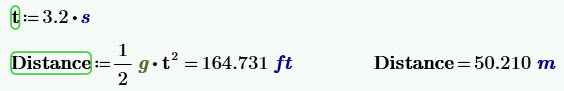 assign variables mathcad time = 3.2 seconds redefinition warning