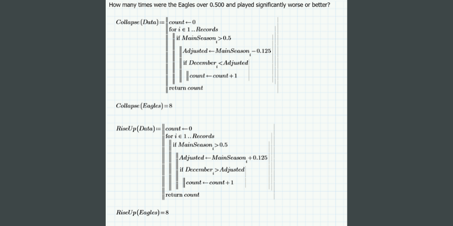 Output of PTC Mathcad program.