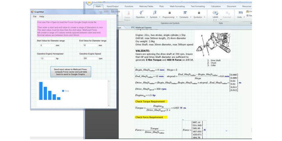 Graphmat example in the Mathcad SDK.