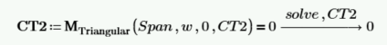 Calculation solving for the integration constant CT2