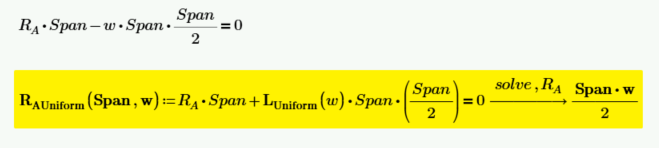 Formula to sum moments around point B.