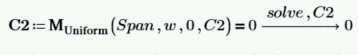Calculation solving for the integration constant C2.
