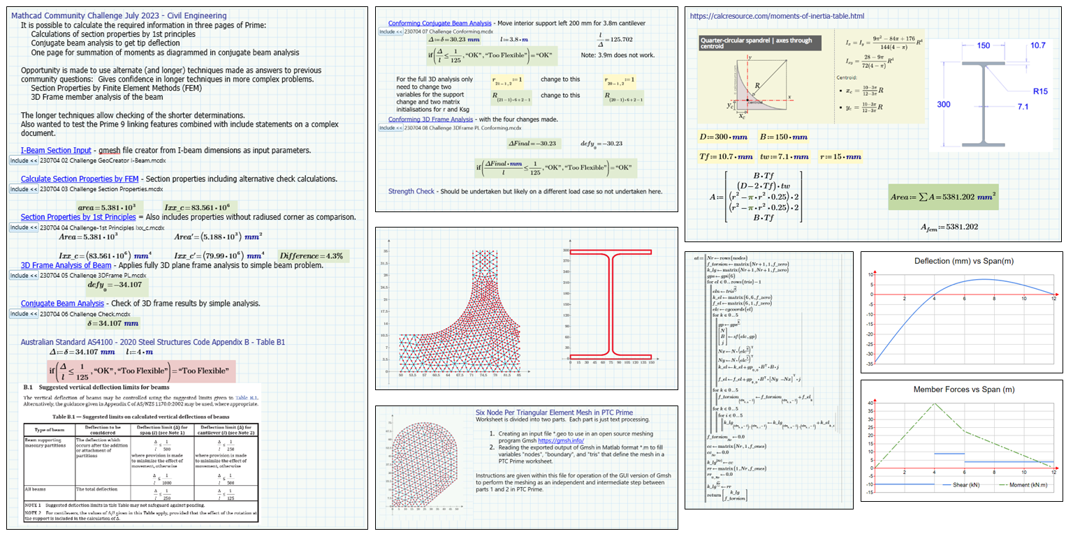 The solution submitted by Terry Hendicott in the July Mathcad Community Challenge.